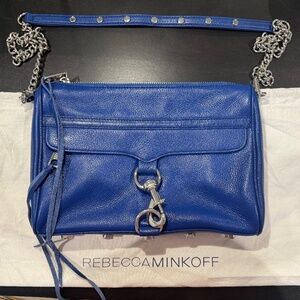 Rebecca Minkoff MAC Cross Bag Purse - NEW! - MSRP $298 - Blue Leather